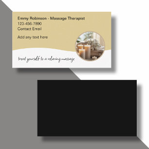 Beste moderne Massagetherapeut Spa Visitenkarten Visitenkarte