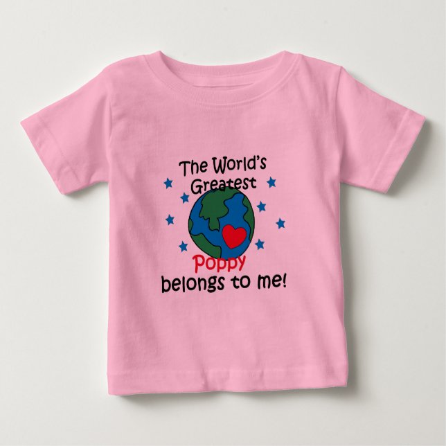 Beste Mohnblume gehört mir Baby T-shirt (Vorderseite)