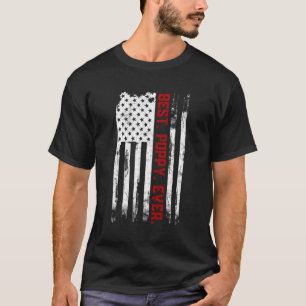 Beste Mohnblume je amerikanischer Flaggenvater -€™ T-Shirt