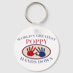 Beste Mohnblumen-Hände unten Schlüsselanhänger