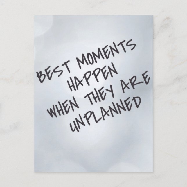 Beste Momente Inspiration Postkarte (Vorderseite)