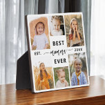 Beste Momma je - Muttertagsfoto-Collage Fotoplatte<br><div class="desc">Feiern Sie Ihre Mama mit der "Best Momma Ever" Mother's Day Foto Collage Plaque. Diese personalisierte Plakette besticht durch eine wunderschön gestaltete Collage aus gepflegten Fotos, in der besondere Momente und Erinnerungen eingefangen werden. Die herzliche Nachricht "Best Momma Ever" fügt eine liebevolle Touch hinzu. Es ist aus hochwertigen Materialien mit...</div>