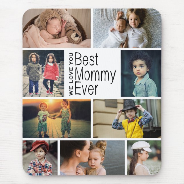 Beste Mommy-FotoCollage Mousepad (Vorne)