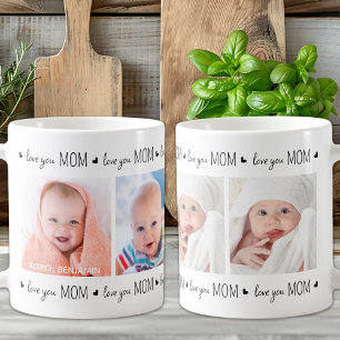 Beste MOMMY je Custom 2 Foto Niedlicher Muttertag Kaffeetasse