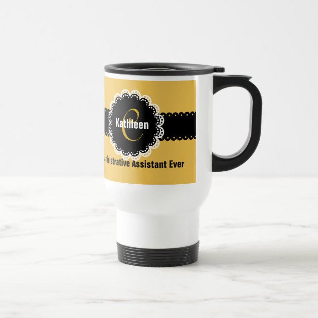 Beste Monogramm-Name-Farbe V01 ADMIN überhaupt Reisebecher (Rechts)