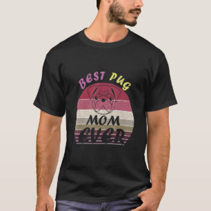 Beste Mops Mama je Mops Dog Mama Niedlich Retro Vi T-Shirt