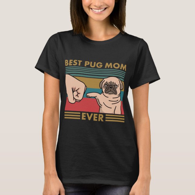 Beste Mops-Mama je T-Shirt (Vorderseite)