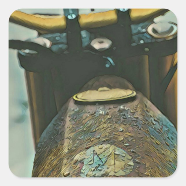 Beste Motorradgeschenke Quadratischer Aufkleber (Vorderseite)