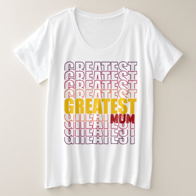 BESTE MUM GROßE GRÖßE T-Shirt (Design vorne)
