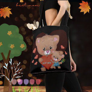 BESTE MUM mit TEDDY Tasche