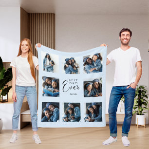 Beste Mutter aller Fotos sammelt hellblaue Mutter Fleecedecke