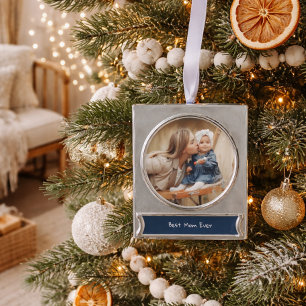 Beste Mutter Aller Muttertags-Foto Banner-Ornament Silber