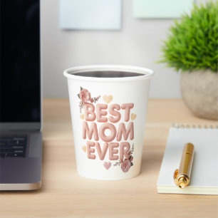 Beste Mutter Aller Zeiten 3D Florales Design Ges Pappbecher