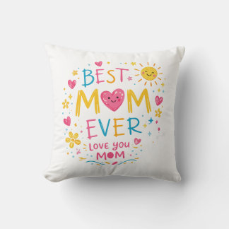 Beste Mutter Aller Zeiten Farbige Typografie Kisse Kissen