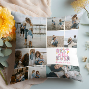 Beste Mutter Aller Zeiten Florales Fotocollage Kissen