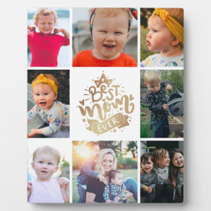 Beste Mutter Aller Zeiten Gold Foto Collage Gesche Fotoplatte