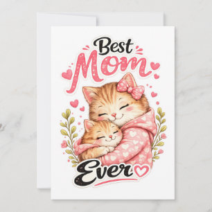 Beste-Mutter-aller-Zeiten-Katze-Design Süße Mutter Karte