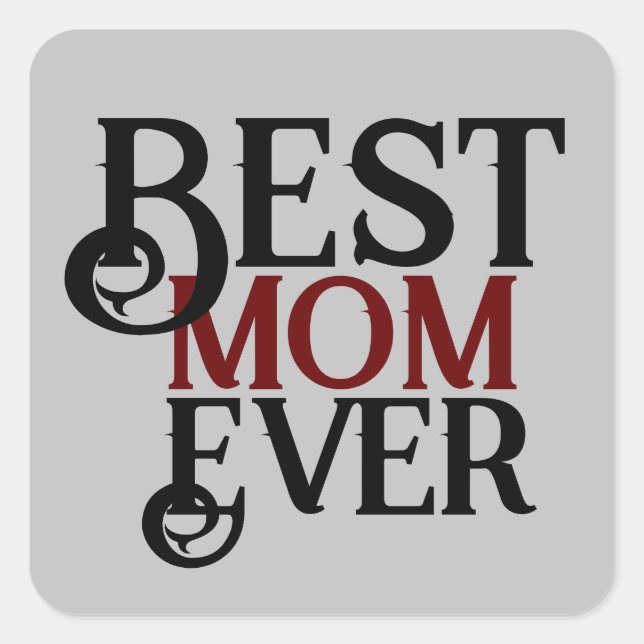 Beste Mutter aller Zeiten, Mama Mutter mama einfac Quadratischer Aufkleber (Vorderseite)