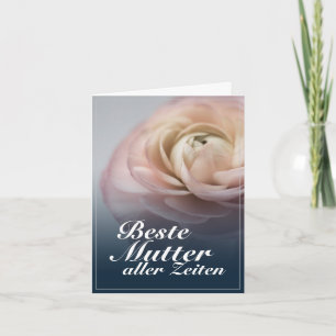 Beste Mutter aller Zeiten mit großer rosa Rose Karte