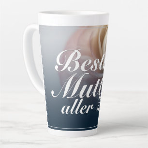 Beste Mutter aller Zeiten mit großer rosa Rose Milchtasse