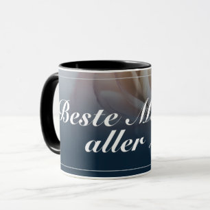 Beste Mutter aller Zeiten mit großer rosa Rose Tasse
