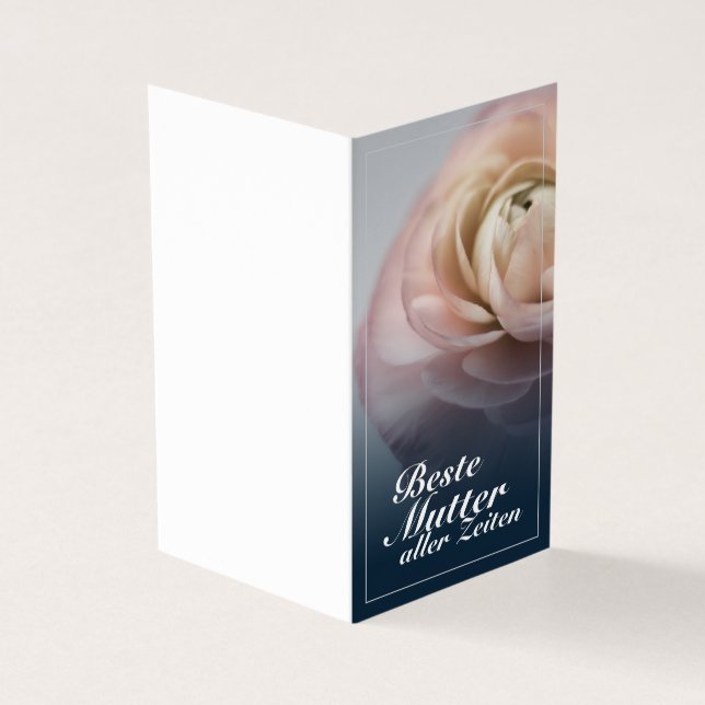 Beste Mutter aller Zeiten mit rosa Rose (Vorderseite)