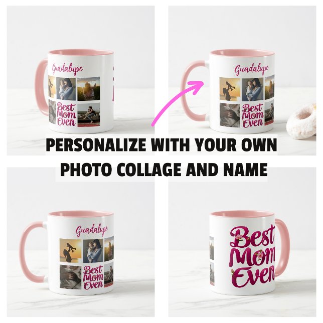 Beste Mutter Aller Zeiten Mutter Foto Collage Kaffeetasse (Best Mom Ever Mother's Photo Collage Mug)