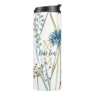 Beste Mutter Aller Zeiten Muttertag Monogramm Blum Thermosbecher