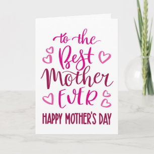 Beste Mutter Aller Zeiten Muttertag-Typografie in  Karte