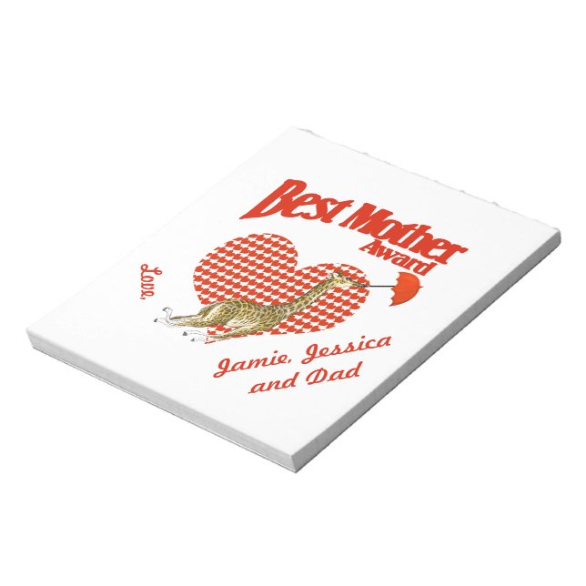 Beste Mutter-Award Notizblock (Rotiert)