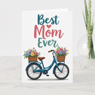 Beste-Mutter-Blumen-Fahrradkarte Karte