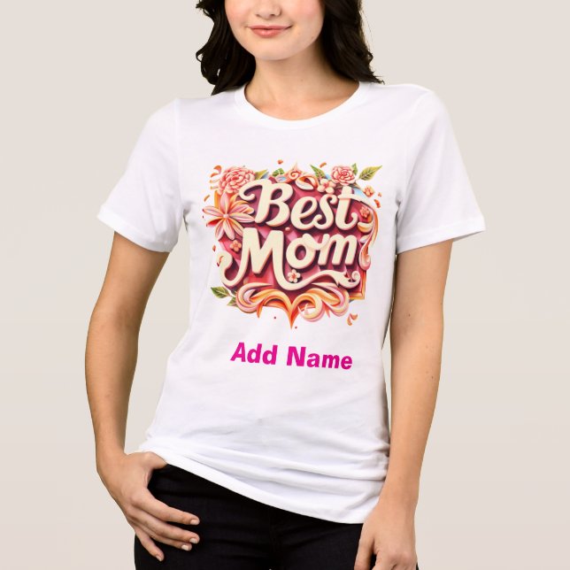 Beste-Mutter-Blumen-Tribut - Herzliches Geschenk f Tri-Blend Shirt (Vorderseite)