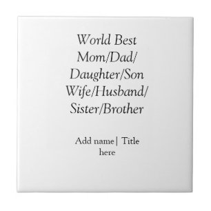 Beste Mutter der Welt Ehemann Ehefrau Vater Tochte Fliese