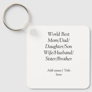 Beste Mutter der Welt Ehemann Ehefrau Vater Tochte Schlüsselanhänger