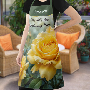 Beste Mutter der Welt Gelbe Rosen Gartenliebhaber  Schürze