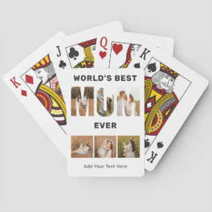 Beste Mutter der Welt, individuelle 6 Fotos  Spielkarten