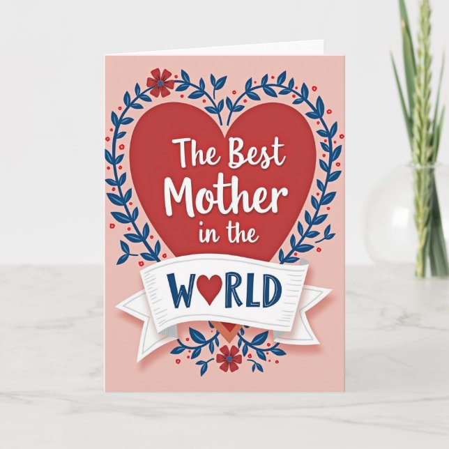 Beste Mutter der Welt Karte (Vorderseite)