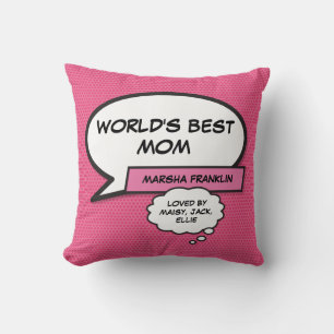 Beste Mutter der Welt Modern Pink Lustig Kissen
