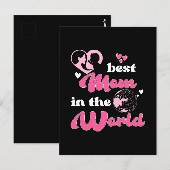Beste Mutter der Welt Muttertag Postkarte (Vorne/Hinten)