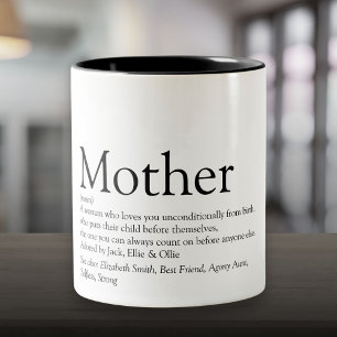 Beste Mutter der Welt, Mutti, Mutter Definition Zweifarbige Tasse