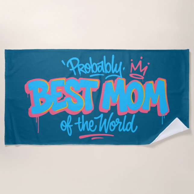 Beste Mutter der Welt Strandtuch (Vorderseite)