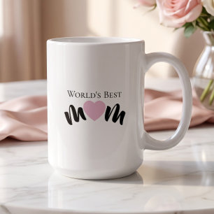 Beste Mutter der Welt Süßes Herz Weiß Elegant Kaffeetasse