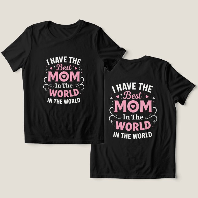 Beste Mutter der Welt Tri-Blend Shirt (Design Vorderseite & Rückseite)