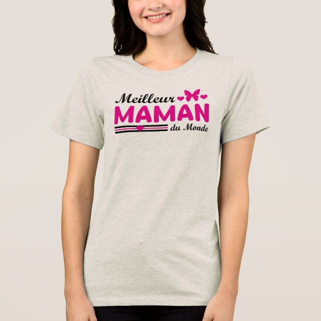 Beste Mutter der Welt Tri-Blend Shirt (Vorderseite)