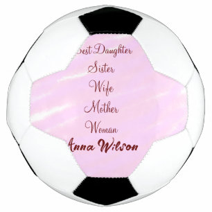 Beste Mutter Ehefrau Tochter hinzufügen Namen Text Fußball