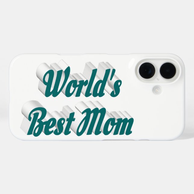 Beste Mutter grüner Text iPhone 16 Hülle (Rückseite (Horizontal))