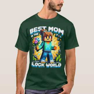 Beste Mutter in der Blockwelt Piel Gaming Mutterta T-Shirt
