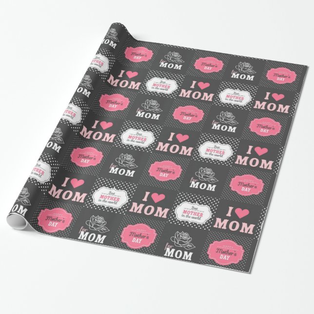 Beste Mutter in der ganzen Welt Geschenkpapier (Ungerollt)