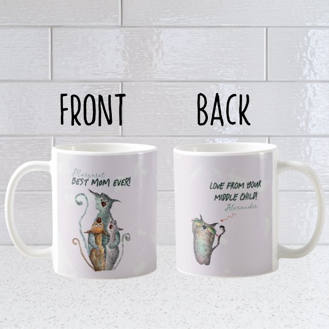 Beste Mutter je aus dem Mittelalter Kaffeetasse (FUNNY MIDDLE CHILD "BEST MOM EVER" MUG.)