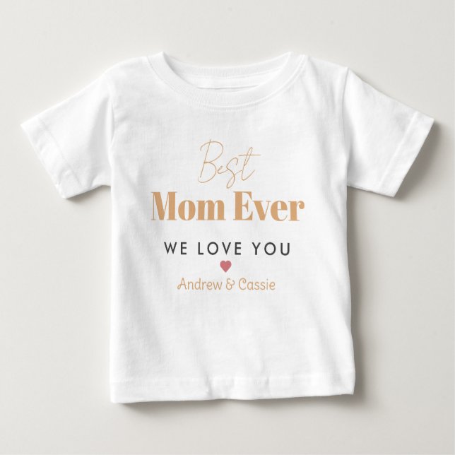 Beste Mutter je Baby T-shirt (Vorderseite)